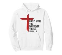 God is with You Wherever You Go Bible Verse Joshua 1:9 Jesus Sudadera con Capucha