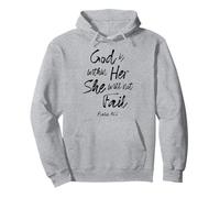 God is Within Her Christian Woman Versículo de la Biblia Escritura Orar Sudadera con Capucha