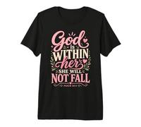God Is Within Her Salmo 46:5 Versículo de la Biblia de fe Cristiana Camiseta Premium