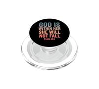 God Is Within Her Salmo 46:5 Versículo de la Biblia de fe Cristiana PopSockets PopGrip para MagSafe
