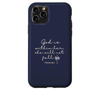God is Within Her She Will Not Fall 46 5 Bible Verse Blue Carcasa para iPhone 11 Pro