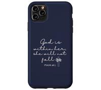 God is Within Her She Will Not Fall 46 5 Bible Verse Blue Carcasa para iPhone 11 Pro MAX
