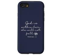 God is Within Her She Will Not Fall 46 5 Bible Verse Blue Carcasa para iPhone SE (2020) / 7/8