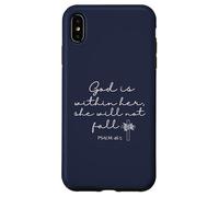 God is Within Her She Will Not Fall 46 5 Bible Verse Blue Carcasa para iPhone XS MAX