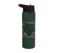 God Is Within Her She Will Not Fall 46 5 Versículo de la Biblia Mujeres Stainless Steel Insulated Water Bottle