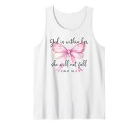 God is Within Her She Will Not Fall Christian Bow Psalm 46:5 Camiseta sin Mangas