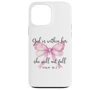 God is Within Her She Will Not Fall Christian Bow Psalm 46:5 Carcasa para iPhone 13 Pro MAX