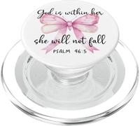 God is Within Her She Will Not Fall Christian Bow Psalm 46:5 PopSockets PopGrip para MagSafe