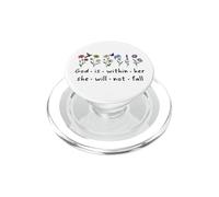 God is Within Her She Will Not Fall Christian Butterfly 46:5 PopSockets PopGrip para MagSafe