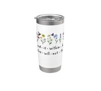 God is Within Her She Will Not Fall Christian Butterfly 46:5 Vaso térmico de acero inoxidable de doble pared