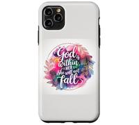 God is Within Her She Will Not Fall Pink Psalm 46:5 Bible Carcasa para iPhone 11 Pro MAX