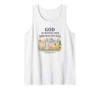 God Is Within Her She Will Not Fall Psalm 46:5 Watercolor Camiseta sin Mangas