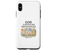God Is Within Her She Will Not Fall Psalm 46:5 Watercolor Carcasa para iPhone XS MAX