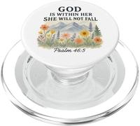 God Is Within Her She Will Not Fall Psalm 46:5 Watercolor PopSockets PopGrip para MagSafe