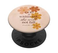God is Within Her She Will Not Fall Psalms 46:5 Bible Verse PopSockets PopGrip Adhesivo