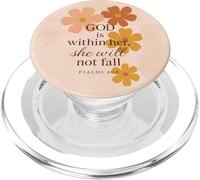 God is Within Her She Will Not Fall Psalms 46:5 Bible Verse PopSockets PopGrip para MagSafe