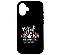 God Is Within Her She Will Not Fall Salmo 46 5 Mariposa Arte Carcasa para iPhone 16
