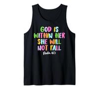 God is Within Her She Will Not Fall Shirt Camiseta sin Mangas