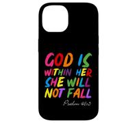 God is Within Her She Will Not Fall Shirt Carcasa para iPhone 14
