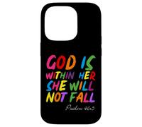 God is Within Her She Will Not Fall Shirt Carcasa para iPhone 14 Pro