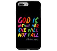 God is Within Her She Will Not Fall Shirt Carcasa para iPhone 7 Plus/8 Plus