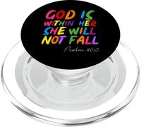 God is Within Her She Will Not Fall Shirt PopSockets PopGrip para MagSafe