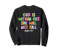 God is Within Her She Will Not Fall Shirt Sudadera