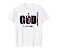 God is Within Me Will I Not Fall Pink Psalm 46:5 Bible Verse Camiseta