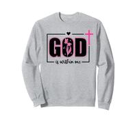 God is Within Me Will I Not Fall Pink Psalm 46:5 Bible Verse Sudadera