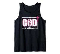 God is Within Me Will I Not Fall Psalm 46:5 Bible Verse Pink Camiseta sin Mangas