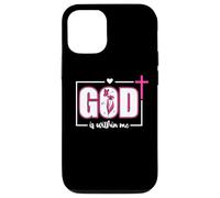 God is Within Me Will I Not Fall Psalm 46:5 Bible Verse Pink Carcasa para iPhone 12/12 Pro