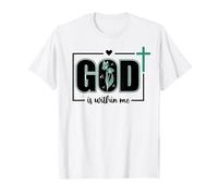 God is Within Me Will I Not Fall Psalm 46:5 Bible Verse Sage Camiseta