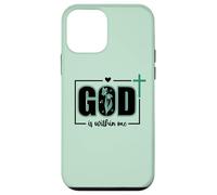 God is Within Me Will I Not Fall Psalm 46:5 Bible Verse Sage Carcasa para iPhone 12 Mini