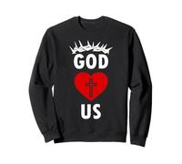 God Loves US RELIGIOSO Cristianos JESÚS Sudadera