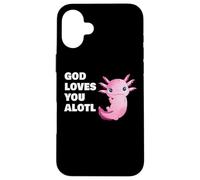 God Loves You Alotl - Axolotl Christian Faith Adult & Kids Carcasa para iPhone 16 Plus