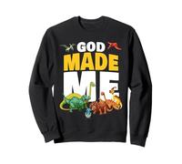 God Made Me - Christian Faith Kids Dinosaur Creation Sudadera