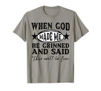 God Made Me This Will Be Fun Humor Christian Saying Womens Camiseta