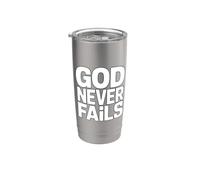 God Never Fails Vaso térmico de acero inoxidable de doble pared
