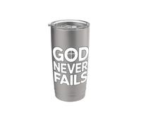 God Never Fails Vaso térmico de acero inoxidable de doble pared