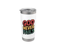 God Never Fails Vaso térmico de acero inoxidable de doble pared