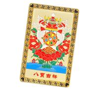 God of Wealth Card - Chino Fortune Charm, Golden Luck | Bendición De La Prosperidad De La Energía Espiritual, Inspirado Con Amigos De La Familia Colocación De La