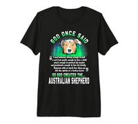 God Once Said Australian Shepherd Dog Lover Funny Puppy Camiseta Premium