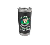 God Once Said Australian Shepherd Dog Lover Funny Puppy Vaso térmico de acero inoxidable de doble pared