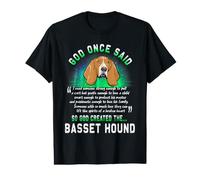 God Once Said Basset Hound Dog Lover Funny Puppy Camiseta gráfica económica