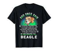 God Once Said Beagle Dog Lover Funny Puppy Camiseta gráfica económica