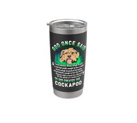 God Once Said God Created The Cockapoo Funny Dog Lover Vaso térmico de acero inoxidable de doble pared