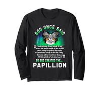 God Once Said God Created The Papillion Funny Dog Lover Manga Larga