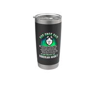 God Once Said God Created The Siberian Husky Funny Dog Lover Vaso térmico de acero inoxidable de doble pared