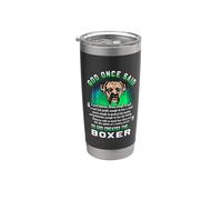 God Once Said So God Created The Boxer Funny Dog Lover Puppy Vaso térmico de acero inoxidable de doble pared