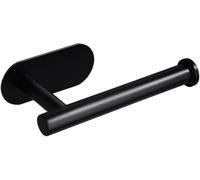 God - Portarrollos de papel higiénico, autoadhesivo, acero inoxidable SUS 304, no requiere taladrar, para baño (latón cepillado), negro y mate